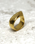 Front view Bena Jewelry Cast Collection Vermeil Yellow Gold Silver Plated Fine Jewelry Designer Montreal Custom Jewelry Specialist Montreal Made in Canada
