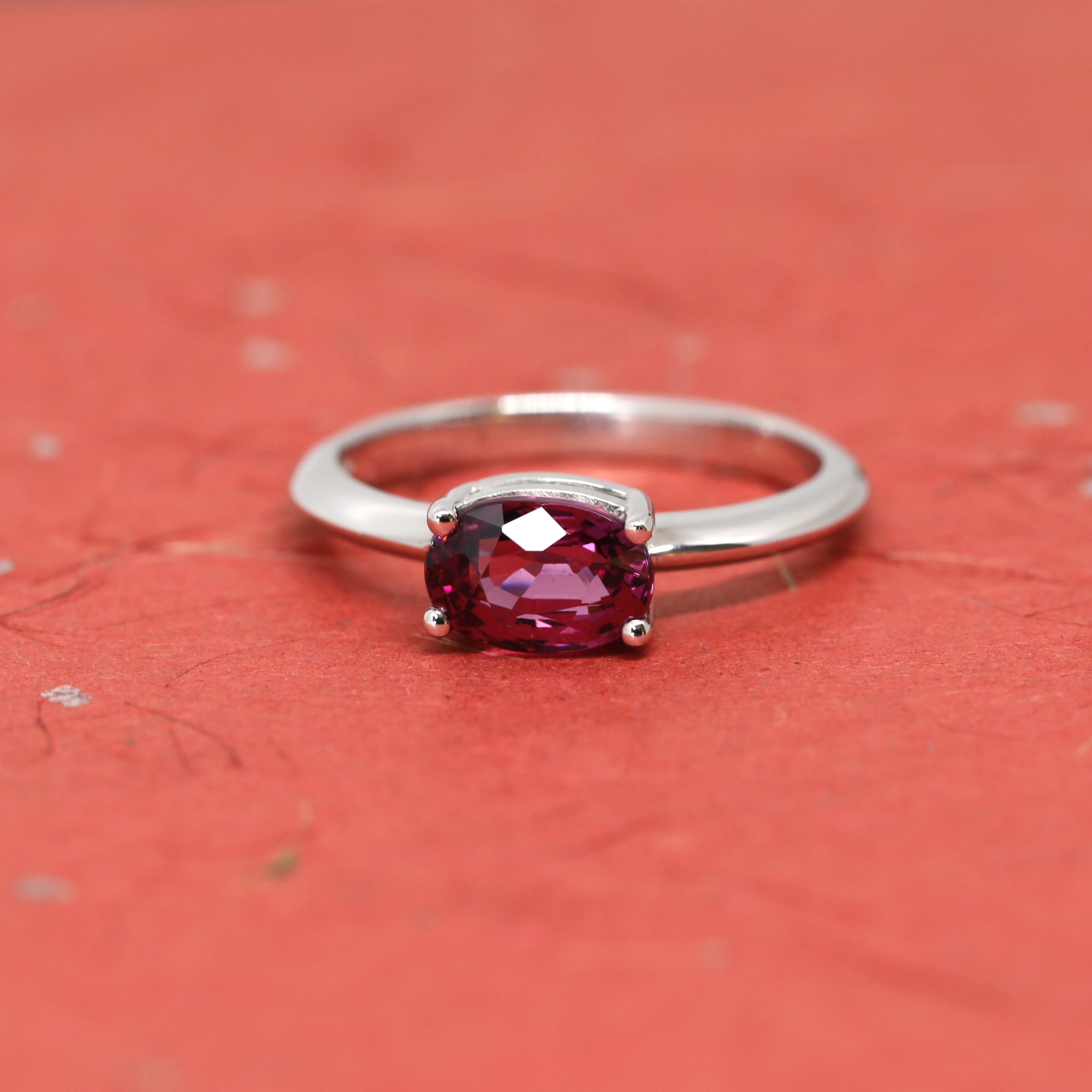Natural garnet ring custom made engagement ring with natural ocor gemstone montreal made bena jewelry gemstone jewelry specialist montreal red garnet engagement rin made in montreal