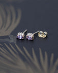 Marquise Shape Violet Lilac Sapphire & Diamond Dora Earrings
