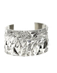 Silver Chiseled Large Bracelet