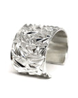 Silver Chiseled Large Bracelet