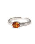 color orange gemstone minimalist engagement ring bena jewelry montreal fine jewelry custom made fine jewelry