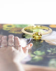 oval shape yellow sapphire gold ring by bena jewelry