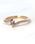 cutom made engagement bridal ring pink sapphire rose gold bena jewelry design