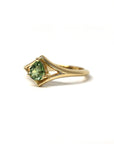 Green Sapphire Yellow Gold Adorn Ring