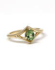 Green Sapphire Yellow Gold Adorn Ring