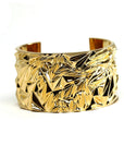 vermeil gold bena jewelry edgy jewelry large cuff bracalet modern fine jewelry made in canada bold jewelry design custom made cocktail jewelry gold bracelet