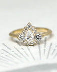 Round & Pear Shape Diamond Aura Ring 0.78 ct - Lab Grown Diamonds