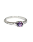 Magic Intense Purple Natural Sapphire Minimalist Gold Ring