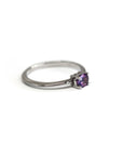 Magic Intense Purple Natural Sapphire Minimalist Gold Ring
