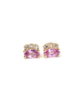 Marquise Shape Pink Sapphire & Diamond Dora Stud Earrings