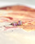 Marquise Shape Pink Sapphire & Diamond Dora Stud Earrings