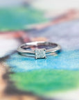 White Gold Ring Radiant Diamond - 0.30 ct