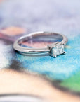 White Gold Ring Radiant Diamond - 0.30 ct