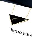 Dark pendant bena jewelry vermeil gold jewelry silver yellow gold plated pike jewelry montreal made in canada