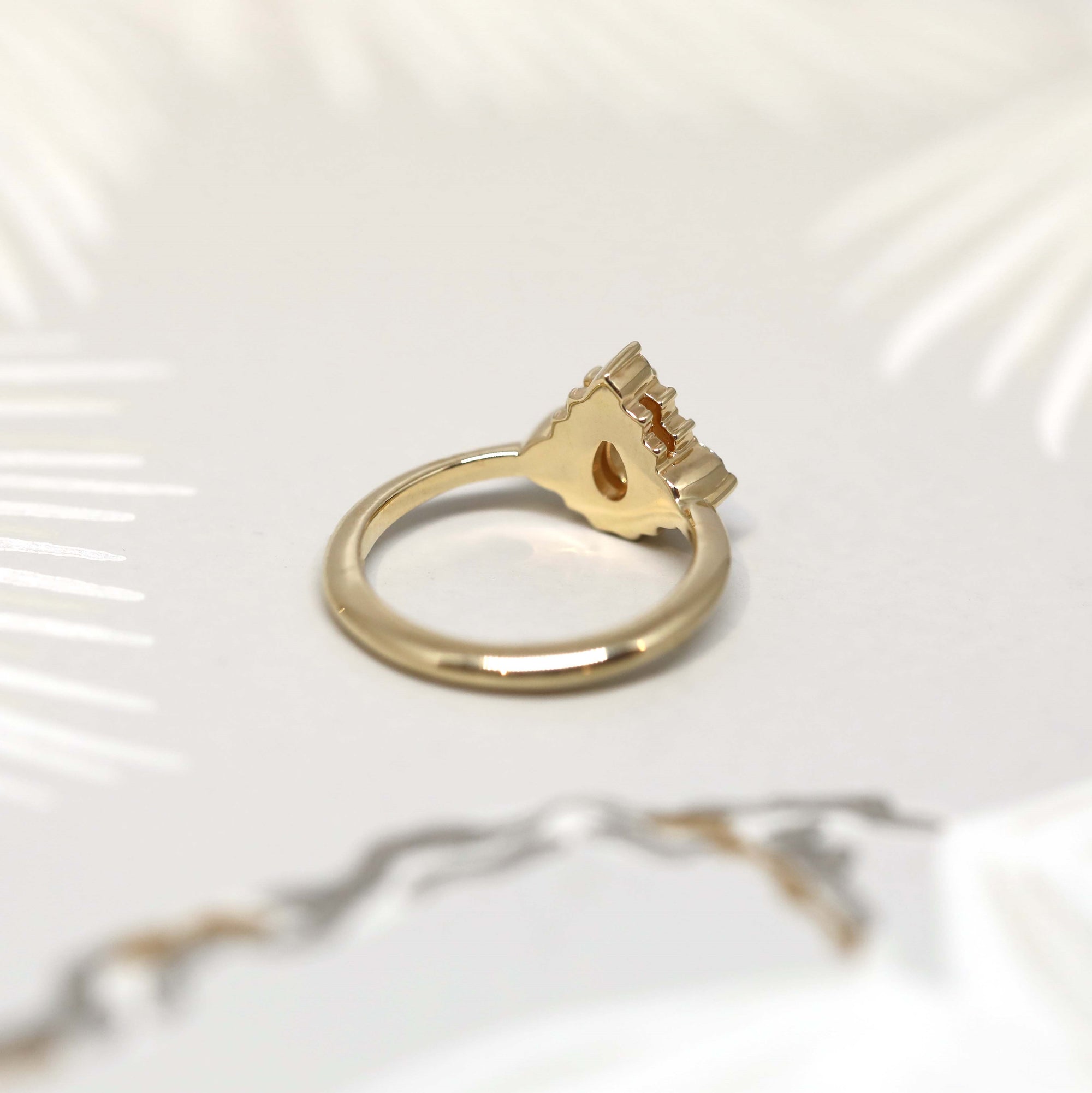 Round & Pear Shape Diamond Aura Ring 0.78 ct - Lab Grown Diamonds