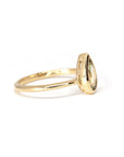 side view gold engagement ring bena jewelry montreal made bridal color gemstone jewelry