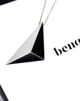 Silver Vertical Pyramid Pendant