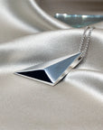 Silver Vertical Pyramid Pendant