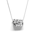 Silver Large Chiseled Pyramid Tube Pendant