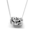 Silver Large Chiseled Pyramid Tube Pendant