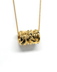 Chiseled collection Bena Jewelry Montreal fine jewelry designer tube pendant vermeil gold silver plated jewelry montreal made in canada