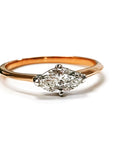 marquise diamond engagement ring bena jewelry custom made bridal engagement ring rose gold marquise shape diamond montreal handamade diamond engagement ring jewelry designer montreal little italy jeweler bridal jewelry montreal
