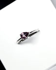 pink garnet gold ring bena jewelry montreal Pear cut malaya spinel gemstone white gold ring gemstone gold ring little italy jeweler natural drop shape pink gemstone engagement ring garnet jewelry designer