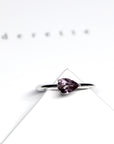montreal garnet engagement ring Pear cut malaya spinel gemstone white gold ring gemstone gold ring custom made bridal jewelry salmon pink ring pink color change garnet ring