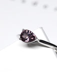 custom made colored gemstone engagement ringgold garnet engagement ring montreal custom made color gemstone jewelry pear shape pink garnet gemstone ring pink salmon natural color made in montreal fine jewelry
