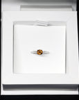 color gemstone bridal engagement ring bena jewelry montreal vivid natural orange gemstone ring custom made color gemstone ring designer montreal litte italy jeweler natural color gems jewelry specialist bridal jewelry bena jewelry designer montreal