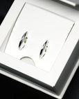 Silver Rough Faceted Alp Earrings