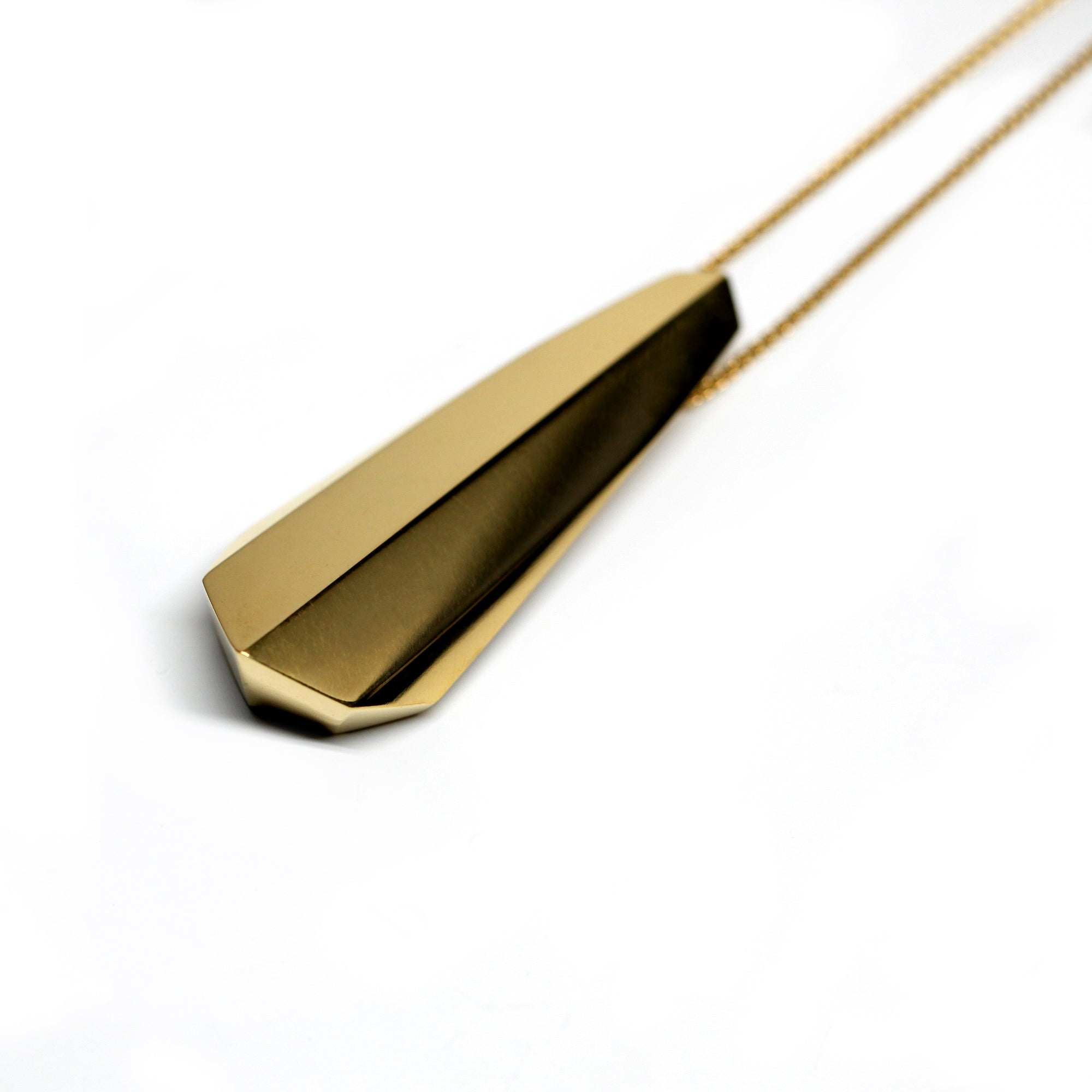 Vermeil gold pendant edgy collection bena jewelry silver yellow gold plated minimalist modern jewelry custom jeweler montreal made in canada