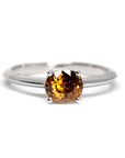color gemstone engagement ring custom made fine jewelry montreal bena jewelry gold ring bridal jewelry natural zircon fire orange natural gemstone ring handmade in montreal custom made gold ring with natural color gems