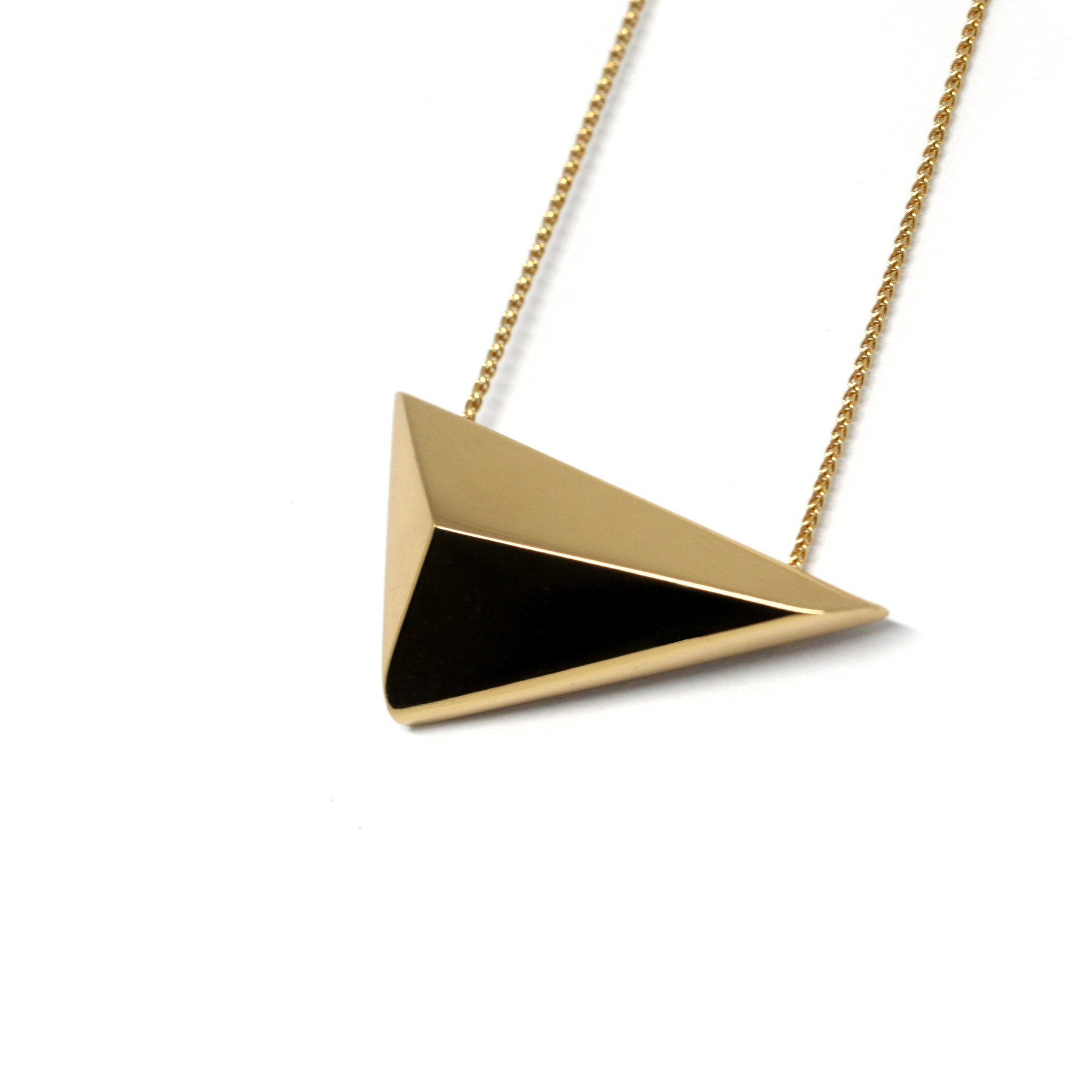 Pyramidal pendant Edgy Collection Bena Jewelry Fine Jewelry Vermeil Gold Jewls Yellow Gold Plated Silver Montreal Made in Canada