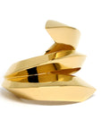 Side view Bena Jewelry Vermeil Gold Statement Bracelet Fine Modern Jewelry Canada