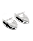Silver Rough Faceted Alp Earrings