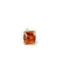 Tangerine Cushion Gold Single Stud Earring