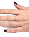 White Gold Ring Radiant Diamond - 0.30 ct