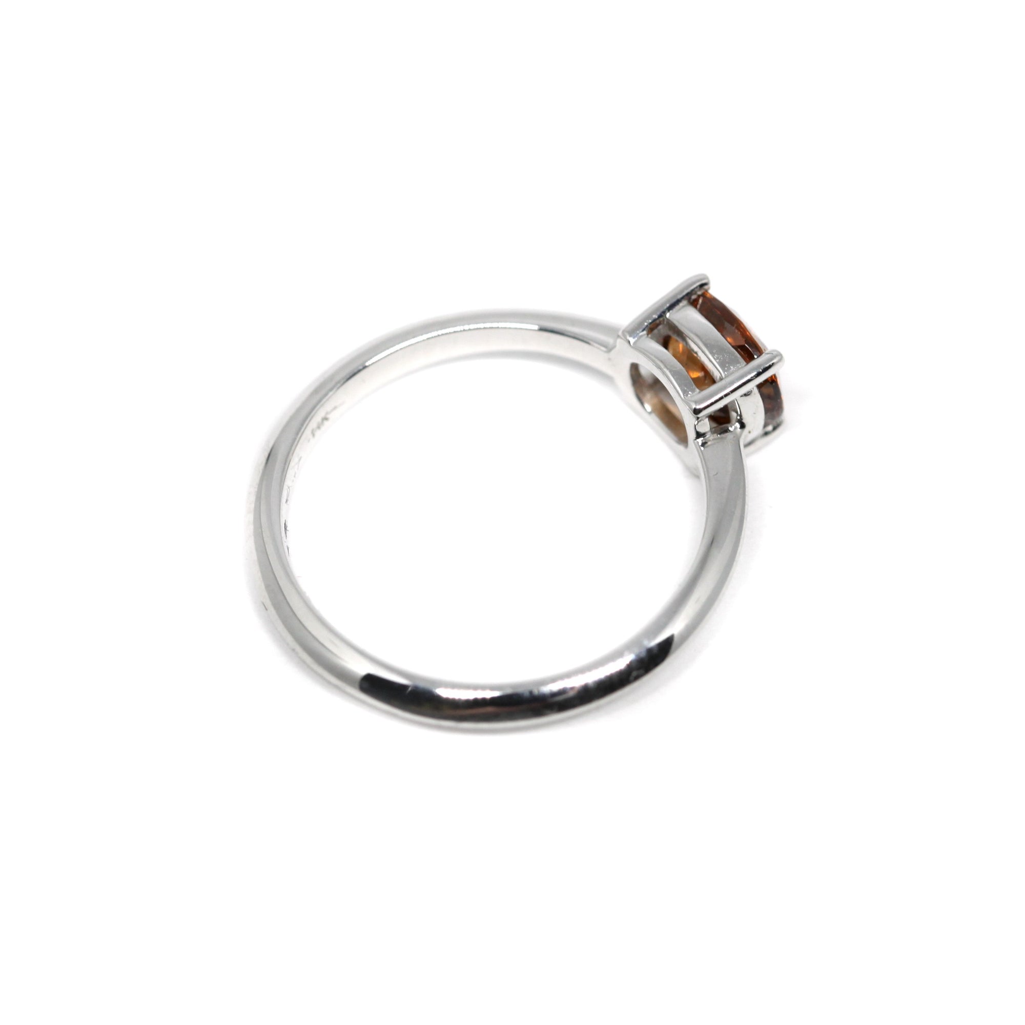 back view of bena jewelry color gemstone engagement bridal ring white gold jewelry natural zircon gemstone bena jewelry bridal jewelry montreal
