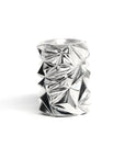 Silver Small Chiseled Pyramid Tube Pendant