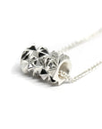 Silver Small Chiseled Pyramid Tube Pendant