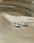 Stud earrings. Sterling silver stud jewelry. Elegant silver earrings