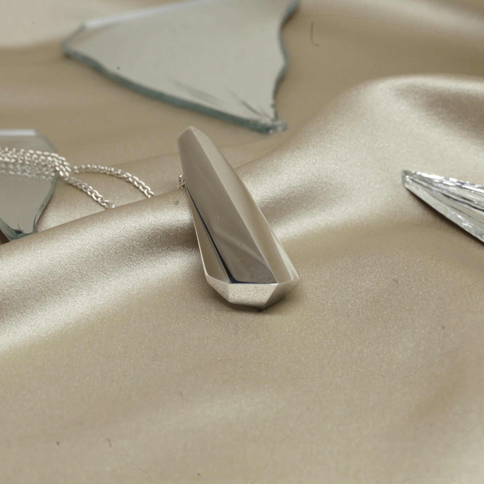 Statement sterling silver pendant fine jewelry modern design