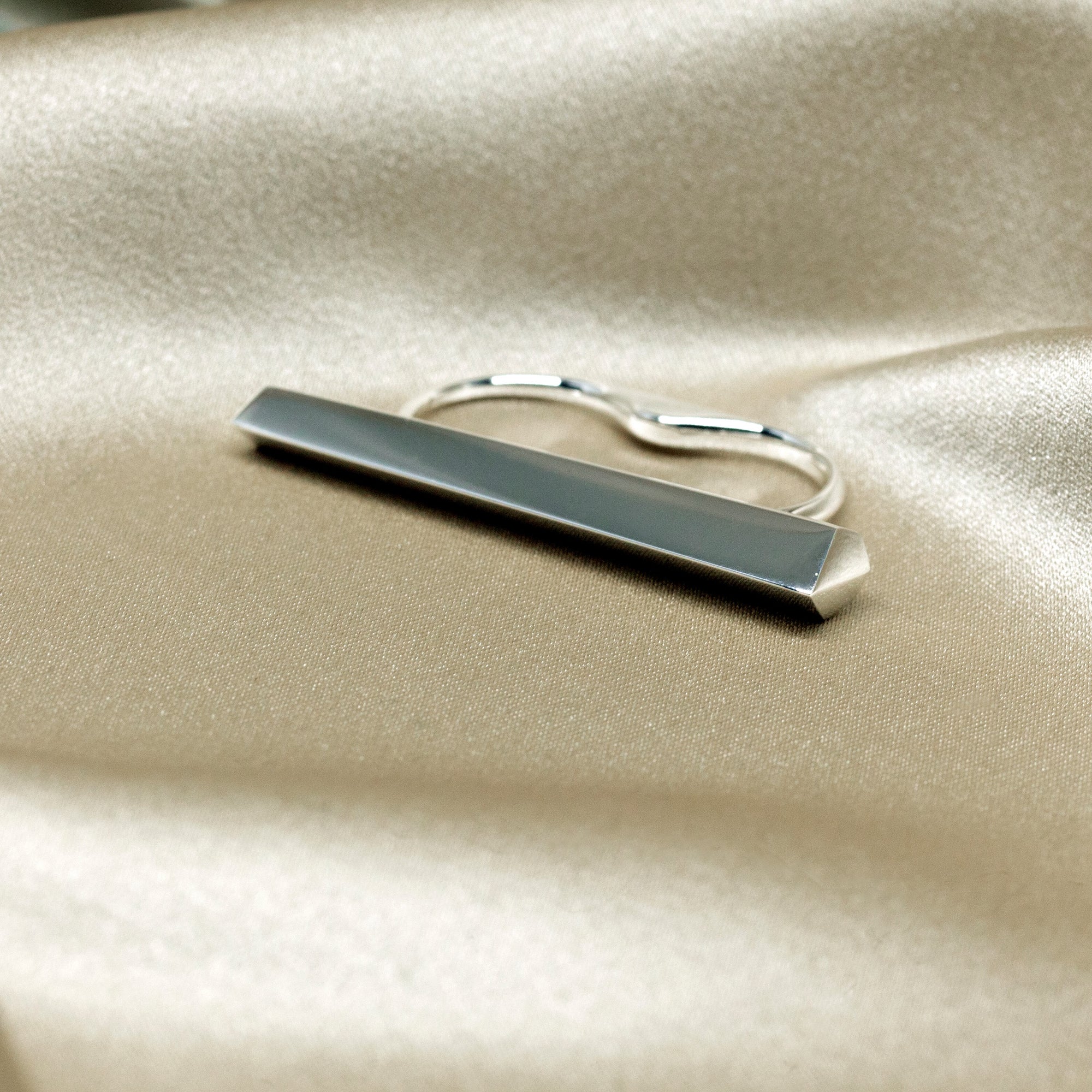Short Double Finger Silver Fine Jewelry Modern design Jewelry Designer