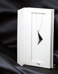 Silver Vertical Pyramid Pendant
