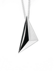 Silver Vertical Pyramid Pendant