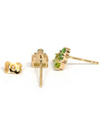 Lola Peridot & Tsavorit Gold Stud Earrings