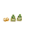 Lola Peridot & Tsavorit Gold Stud Earrings