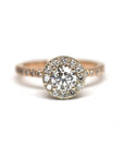 Rose Gold Round Diamond Engagement Ring